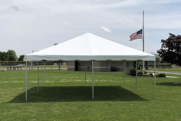 20'Wx20'Lx12'H white frame tent canopy